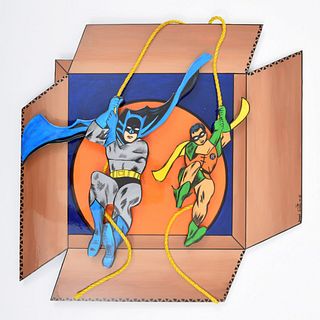 Joseph Somers 3D Painting, Batman & Robin Homage