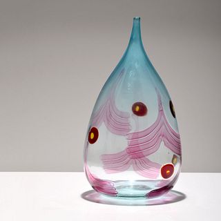 Large Anzolo Fuga "Pavone" Vase, Provenance Lobel Modern