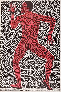 Keith Haring "Into 84" Lithograph Exhibition Poster