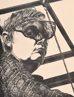 Jack Beal Self-Portrait Lithograph, Signed Edition