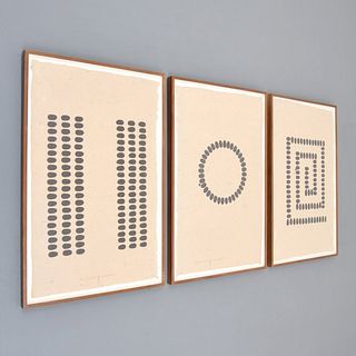 3 Richard Long Geometric Lithographs, Signed Proofs