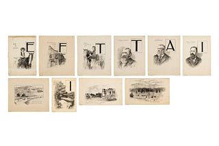 John Thompson Willing, Group of Ten Illustrations from 'The Old Santa Fe Trail'