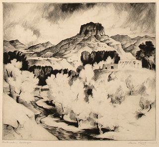 Gene Kloss, Southwestern Landscape, 1946