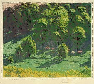 Gustave Baumann, Woodland Meadows, 1917
