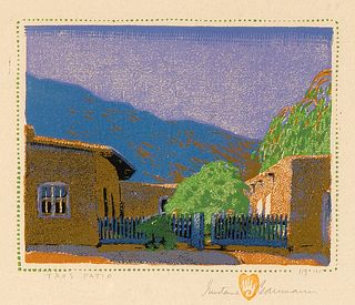 Gustave Baumann, Taos Patio, 1925