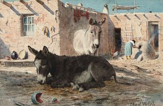 Thaddeus Welch, Untitled (Burros and Adobe)