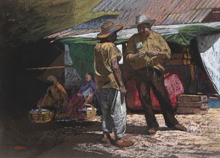 Albert Handell, Untitled (At the Market)