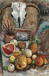 William Rakocy, Fruit, Skull and Palette, 2003