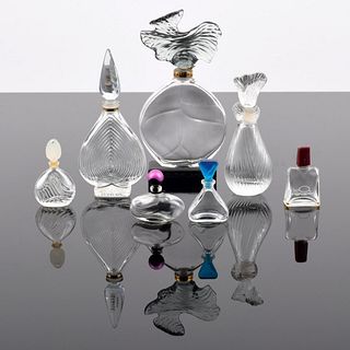 7 Perfume Bottles; Guerlain, Ted Lapidus, Guy Laroche…