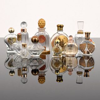 11 Vintage Perfume Bottles; Christian Dior, Jean Patou...