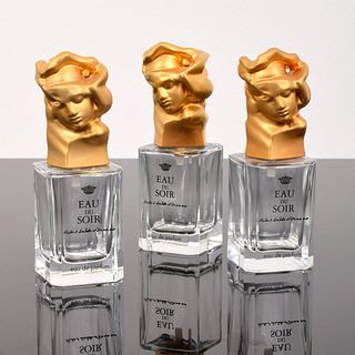 6 Hubert d'Ornano "Eau Du Soir" Perfume Bottles