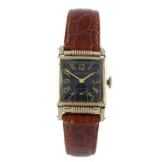 LONGINES - a lady's wrist watch. Gold plated case. Numbered 132666. Signed manual wind calibre 8LN.