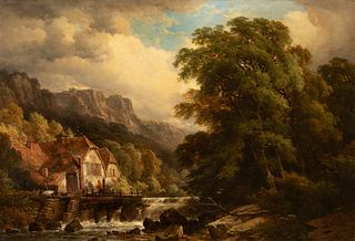JOHN SYER(England, 1815-1885). Landscape. Oil on canvas.