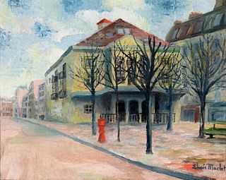 ELISÉE MACLET (Lyons-en-Santerre, 1881 - Paris 1962). "Theater of the Atelier", Paris. Oil on panel.