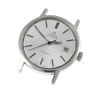 OMEGA - a gentleman's Geneve watch head. Stainless steel case. Numbered 1660098. Signed automatic mo