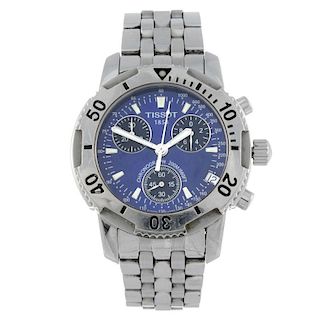 TISSOT - a gentleman's PRS200 chronograph bracelet watch. Stainless steel case with calibrated bezel