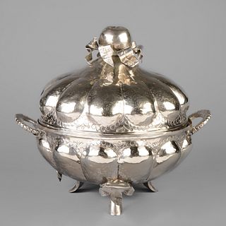 Bolivia, Silver Coquera Vessel, Late 19th Century