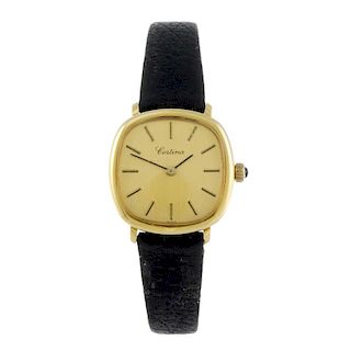 CERTINA - a lady's wrist watch. Gold plated case with stainless steel case back. Numbered 800 3942 2