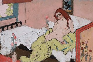 William Penhallow Henderson, Nude on Daybed, New Mexico