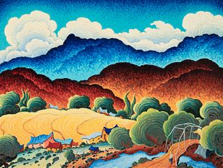 Kim Wiggins, Village of San Jose Landscape - New Mexico, 1992