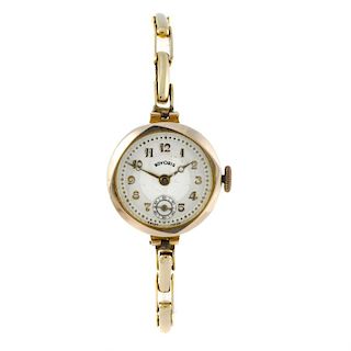 NOVORIS - a lady's bracelet watch. 9ct yellow gold case, hallmarked Edinburgh. Signed manual wind mo