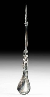 Fine Roman Silver Cochlearium Spoon w/ Bird Head