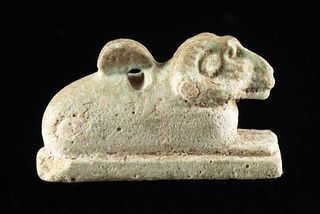 Egyptian Late Dynastic Faience Amulet Ram Form