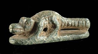 Egyptian Steatite Pendant Crocodile Form