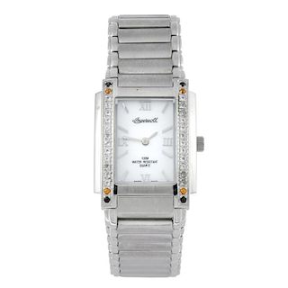 INGERSOLL - a lady's Gems bracelet watch. Stainless steel case with stone set bezel. Reference IG001