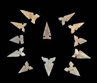 12 Mississippian / Caddo Stone Projectile Points