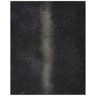 BEATRIZ ZAMORA, El negro # 872, Firmada y fechada 1972 al reverso, Mixta, resina acrílica y negro de humo sobre tela, 100 x 80.5 cm | BEATRIZ ZAMORA, 