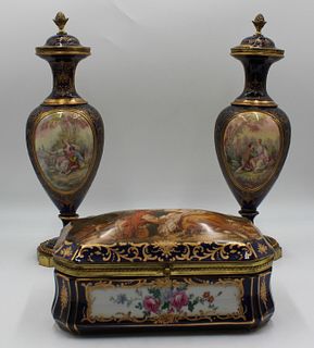 An Antique Pair Of Sevres Porcelain