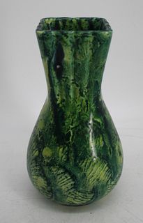 Gio Ponti (Attrib) Ginori Green Porcelain Vase.
