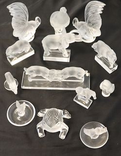Grouping of Lalique Animals.