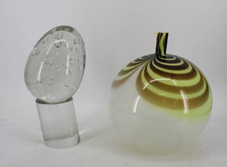 2 Midcentury Possibly Murano Art Glass Stems.