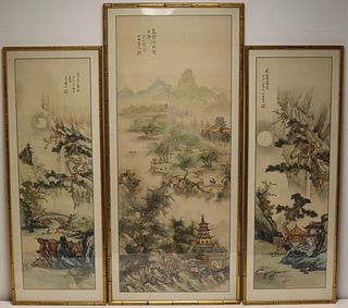 (3) Signed Asian Landscape Scrolls.