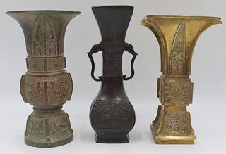 (3) Archaistic Asian Vessels.