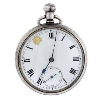 A group of four assorted pocket watches, to include two silver examples. All recommended for spare o