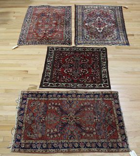 4 Antique / Vintage Finely Hand Woven Area Carpets