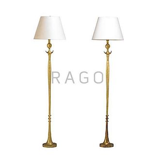 STYLE OF DIEGO GIACOMETTI Pair of floor lamps