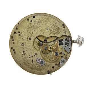 A lady's manual wind watch movement with a diamond set winding crown. Recommended for spares or repa