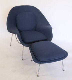 Midcentury Saarinen Womb Chair And Ottoman