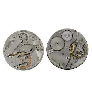 A mixed selection of watch movements, parts and service cases, to include pocket watch cases and mov