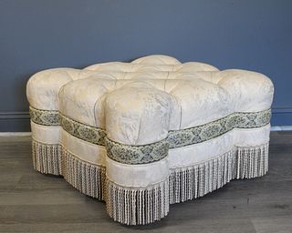 Art Deco Style Upholstered Ottoman.