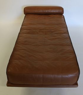 Vintage G. Suncini Sgd Leather Upholstered Daybed