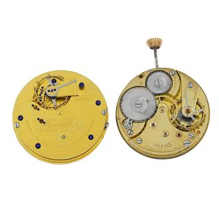 A group of watch and pocket watch movements, to include an Omega and a Zenith watch movement. All re