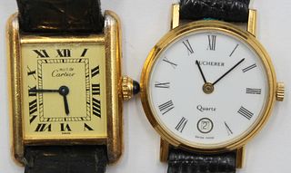 JEWELRY. (2) Lady's Quartz Watches Inc. Cartier.