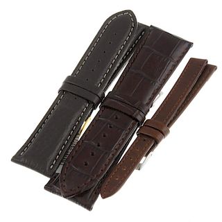A selection of various watch straps. Approximately 100. <br><br>To include majority brown examples,