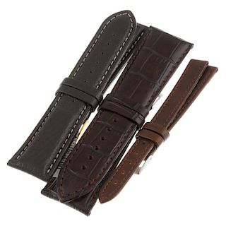 A selection of various watch straps. Approximately 100. <br><br>To include brown, blue and oily bleu
