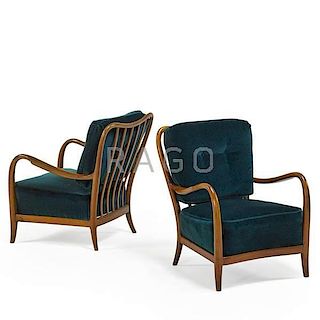 PAOLO BUFFA Pair of lounge chairs